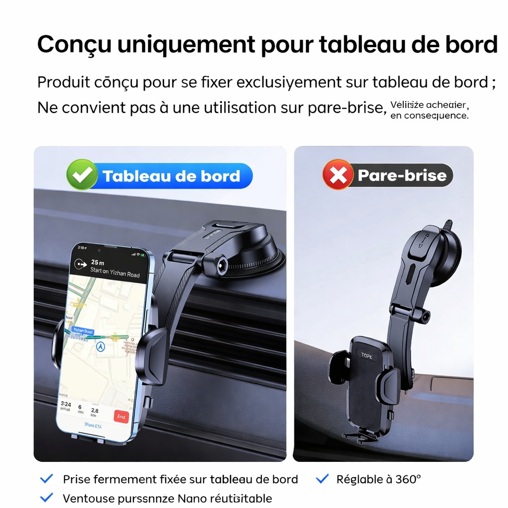 Support téléphone 360°